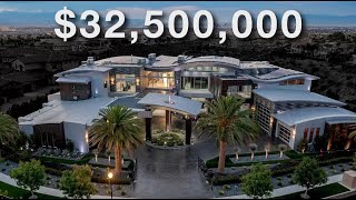 Inside a $32,500,000 Las Vegas Modern Mansion with a Car Elevator!