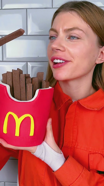 Chocolate 🍟 VS Real Food Challenge #shorts