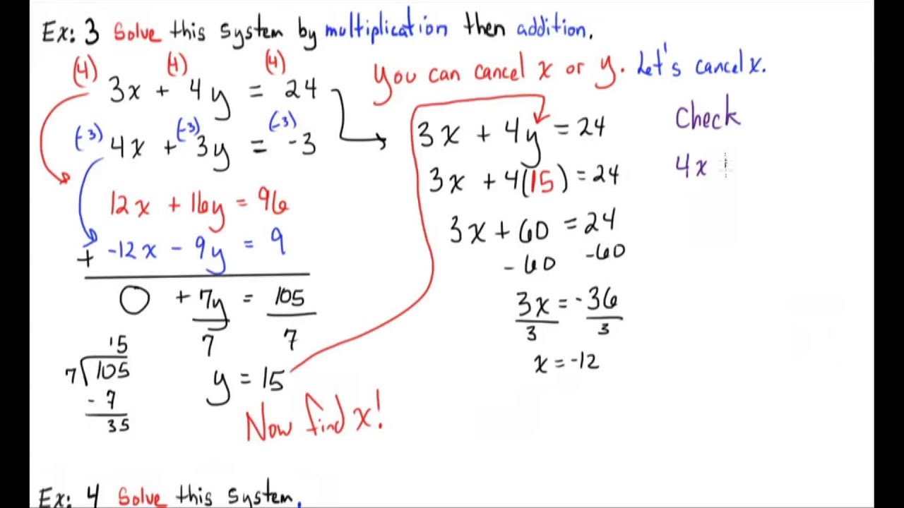 James Used Substitution To Solve This System Of Equations Solving Systems Of Equations By Elimination Notes - Tessshebaylo