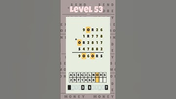 Level 53 - Cryptarithm: android game math  #cryptarithm
