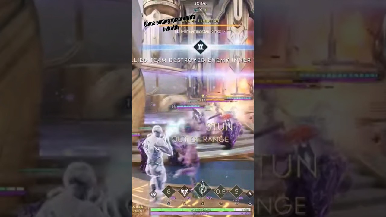 A clean game ending Quadra kill with Wraith. 