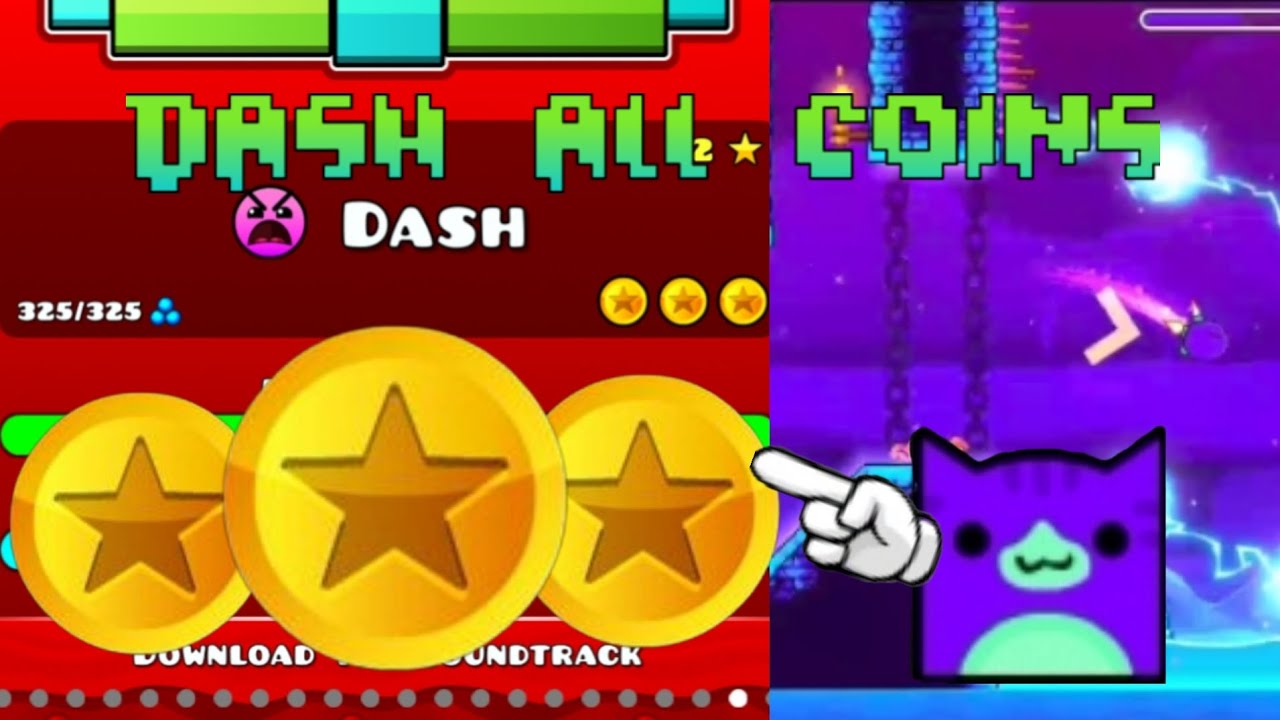dash 100% completo (todas las monedas) | geometry dash, Gameplay en