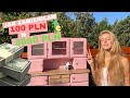 JAK ZAMIENIŁAM 100 PLN W 5600 PLN! | Odnowienie różowego kredensu z PRL-u