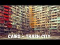 Inside cairos slum filled with garbage  cairo egypt walking tour in 4k