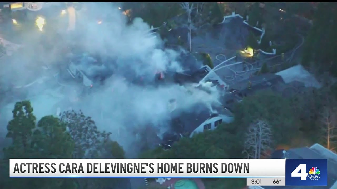 Actor Cara Delevingne’s Studio City home burns down - YouTube