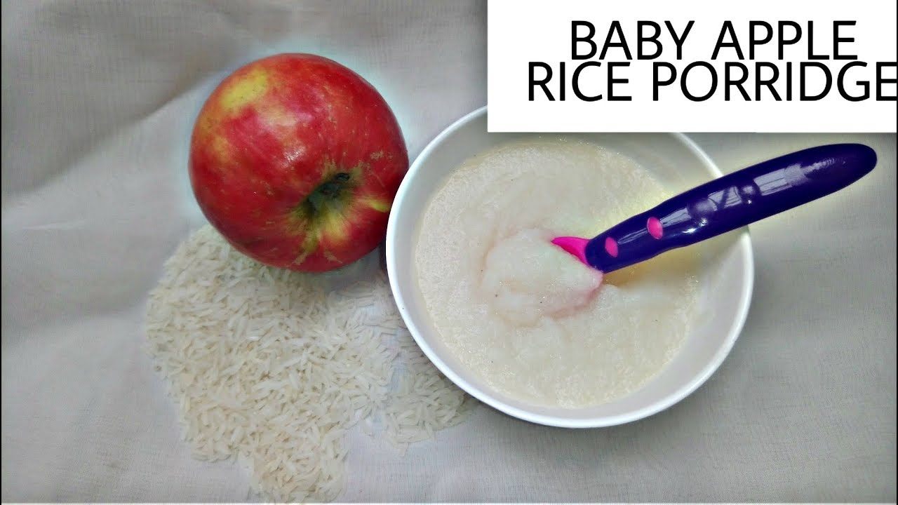 apple rice porridge for baby