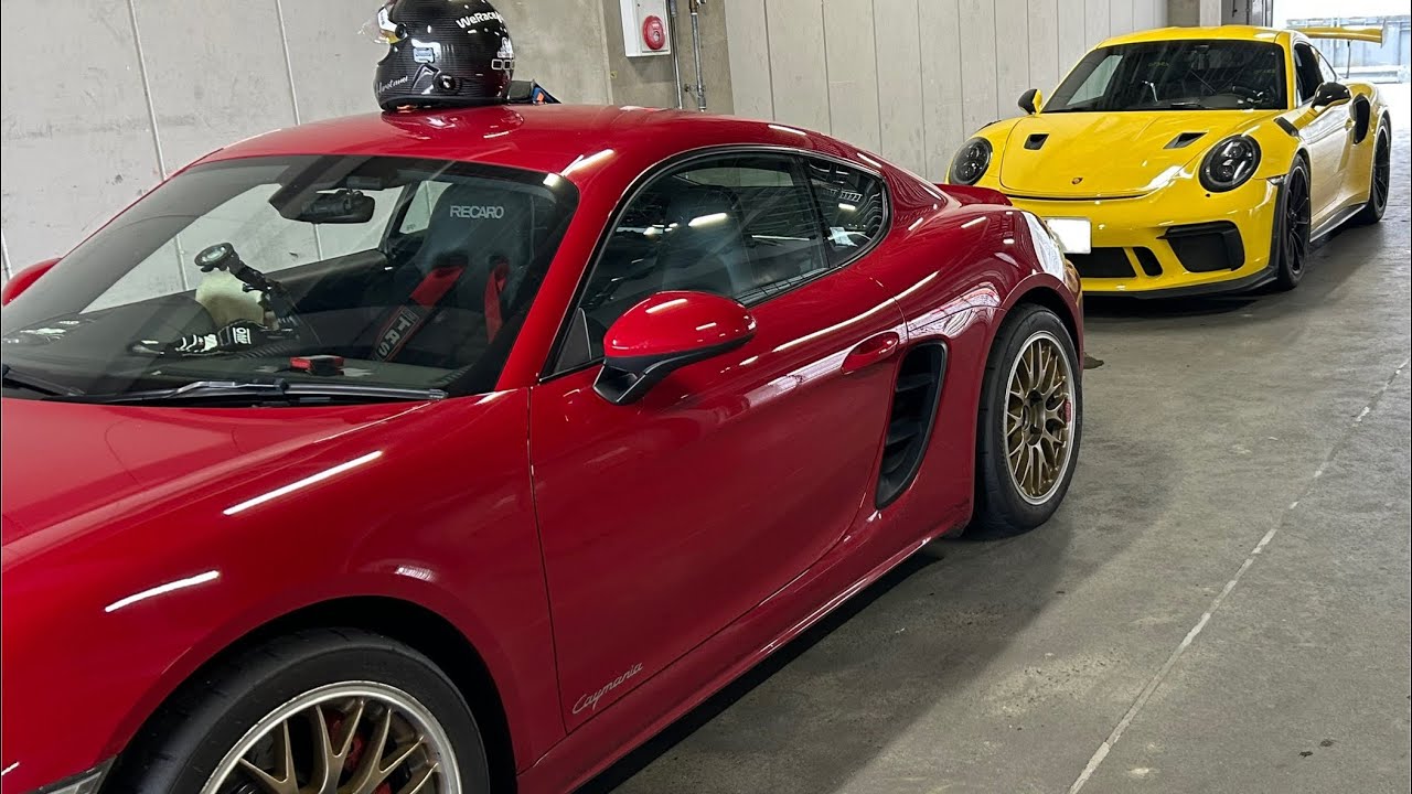 クソ暑い富士で遊んできた。Porsche 718 Cayman ノーマルターボ遅いw