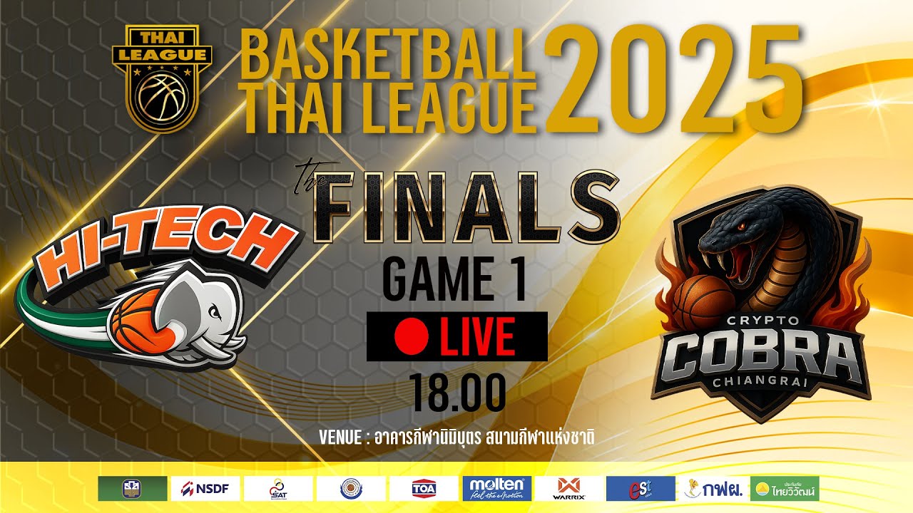 FINALS GAME 1 :  HI-TECH vs CRYPTO COBRA CHIANGRAI : BASKETBALL THAI LEAGUE 2025