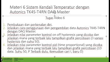Sistem Kendali Temperatur dengan Autonics TK4S-T4RN DAQ Master