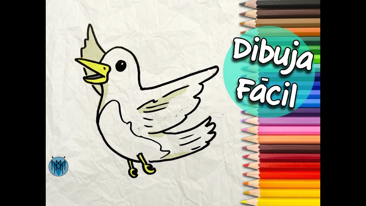 Cómo Dibujar una Paloma de la Paz Fácil 🏽 Dibujos