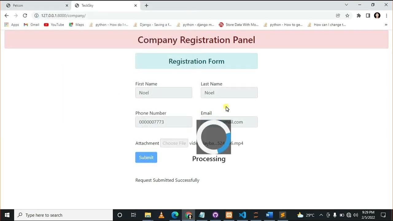 How to show loading spinner in JQuery - Django - YouTube