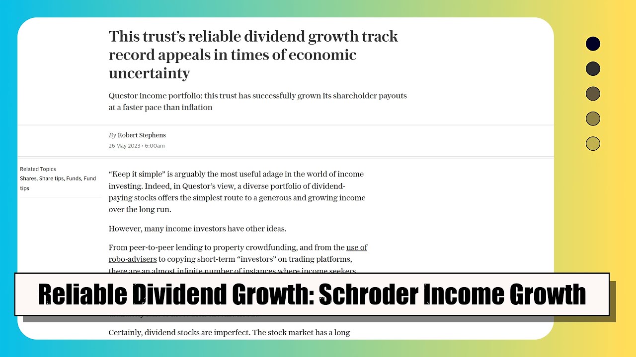 Schroder Income Growth’s reliable dividend growth appeals in times of economic uncertainty