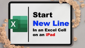How to Start New Line In Excel Cell [ on iPad ]