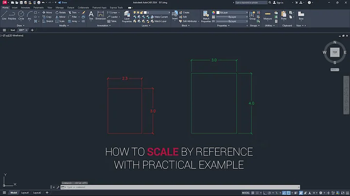 AutoCAD- How to SCALE by Reference & SCALE to a specific DIMENSION