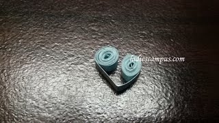 Paper Quilling | Tutorial | DIY | Learn how to make Quilling Shape No 19 - Open heart scroll