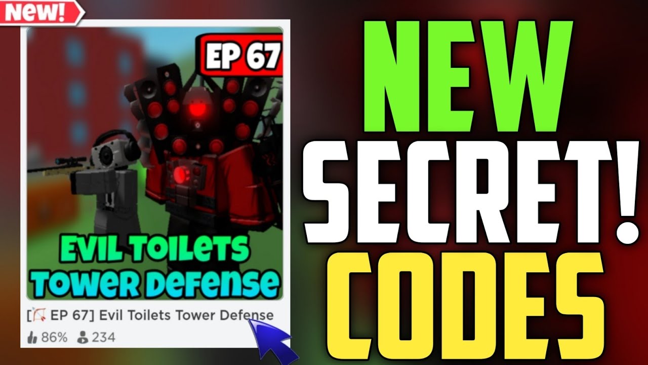 Evil Toilets Tower Defense Codes - Roblox December 2023 