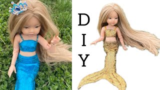 ✔Mermaid sewing outfit for a doll, top blouse, clothes for Paola Reina + PATTERN