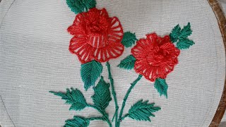 3D Rose Flower Design Latest Hand Embroidery