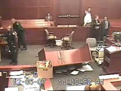 Rape suspect goes berserk in courtroom