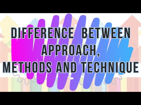 between technique approach difference methods