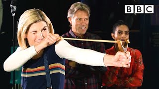 Doctor Who cast takes on the Sontaran Catapult Challenge 💥 - BBC