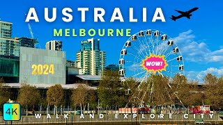 Melbourne Ferris Wheel At Melbourne Convention and Exhibition Centre Walk 4K