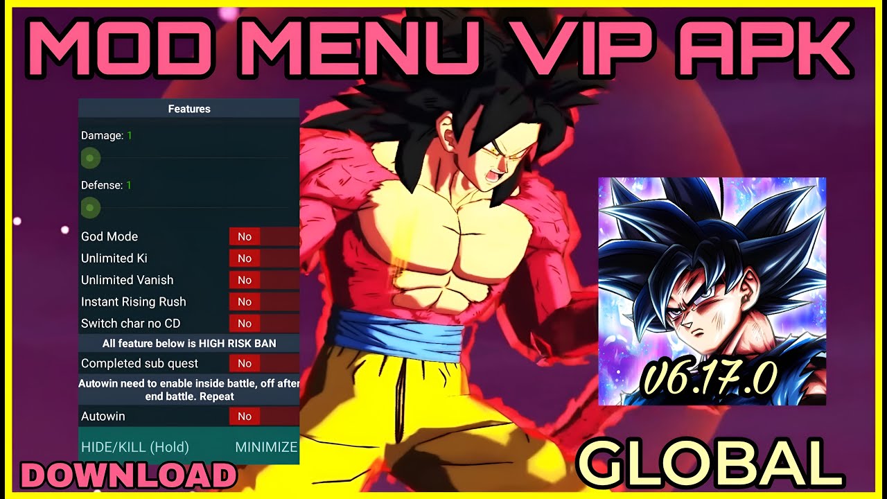 Dragon Ball Legends MOD MENU VIP v6.17.0 APK / Dragon Ball Legends hack / dragon ball legends
