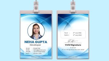 ID Card Design | How to Design Employee ID Card in CorelDraw | ID Card Design Kaise Kare CorelDra...