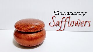 #46 Making a lidded jar using real safflower petals