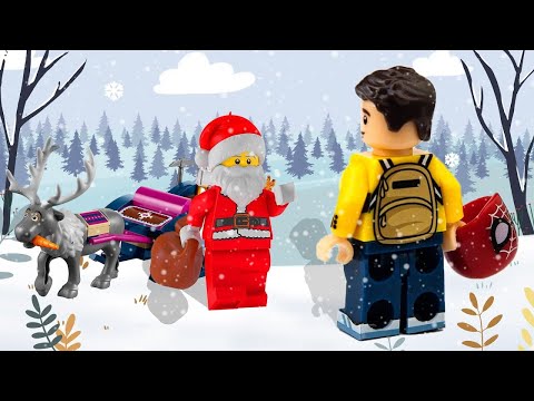 LEGO Spider Man & Iron Man's Suit Saves Santa Claus