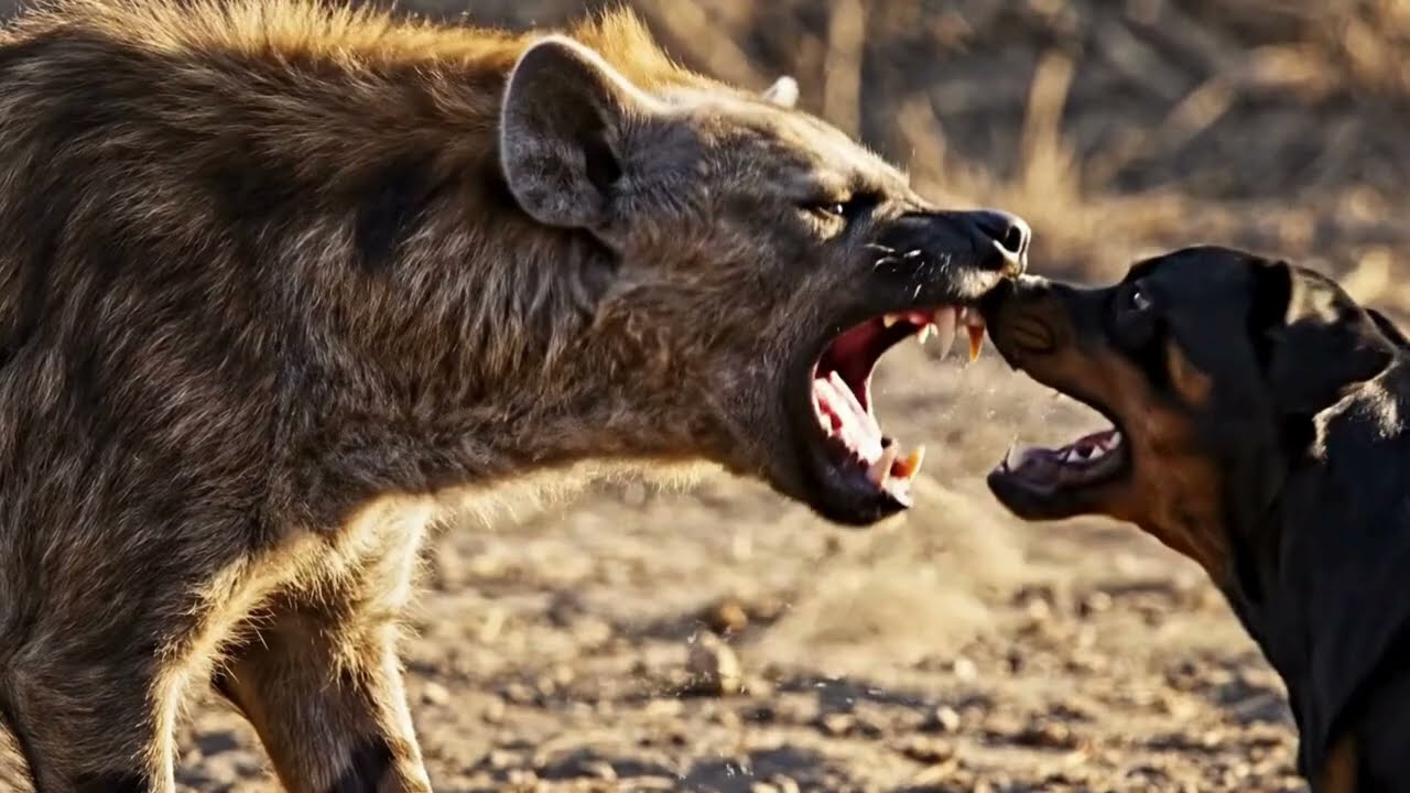 Hyena vs Wild Dogs: Deadly River Ambush|African Wildlife Survival Documentary The History of Widlife