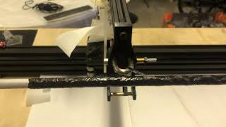 Making carbon fiber tube. Filament winding process