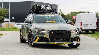 Modified Camo Audi A6 w/ Skytune exhaust |Accerelations , revs , details