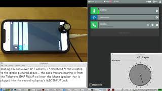 Send Morse Code Audio over ip from a laptop PC  - to an iPHONE - using the free CleanFeed WebRTC APP