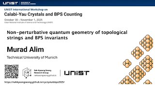 Murad Alim (TU Munich) - Non-perturbative quantum geometry of topological strings and BPS invariants