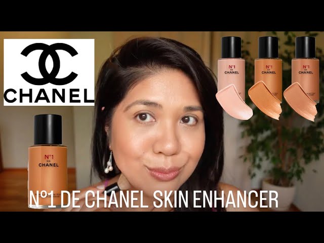 NEW CHANEL N°1 DE CHANEL SKIN ENHANCER  MEDIUM CORAL on OILY SKIN, MEDIUM  TAN COMPLEXION 