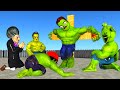 Scary Teacher 3D Nick Hulk Troll Miss T Black Dress with Ice Scream 4 and Neighbor Mods Hulk