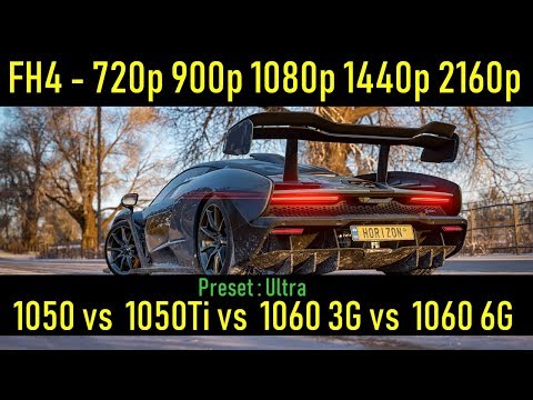 Forza Horizon 4  1050  vs. 1050 Ti vs. 1060 3GB vs. 1060 6GB (DEMO)