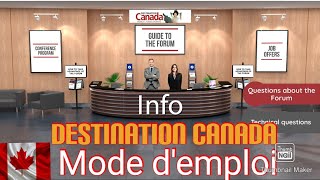 Destination Canada forum mobilité mode d'emploi اكبر معرض للتشغيل والهجرة بكندا provinces anglophone