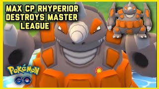 Max Cp Rhyperior Destroys Open Master League In Pokemon Go Battle League ポケモンgo Tips Tricks