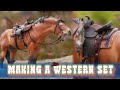 Making a Model Horse Western Tack Set!  - Schleich Western Hunting Bridle and Saddle Tutorial