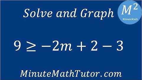 Solve and graph 9≥-2m+2-3