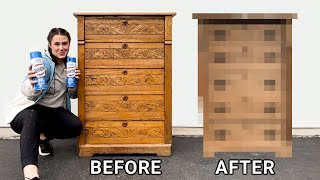 How to Strip Furniture Using Oven Cleaner | ANTIQUE DRESSER MAKEOVER