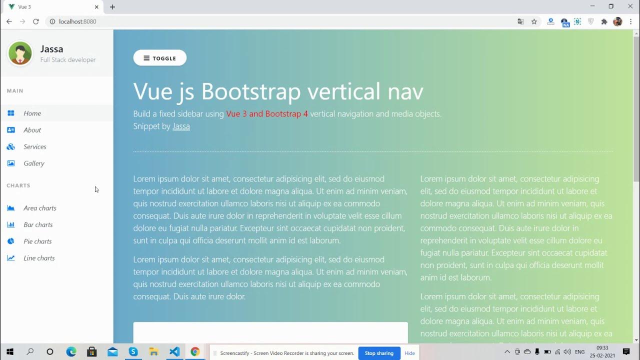 Bootstrap вертикальное меню