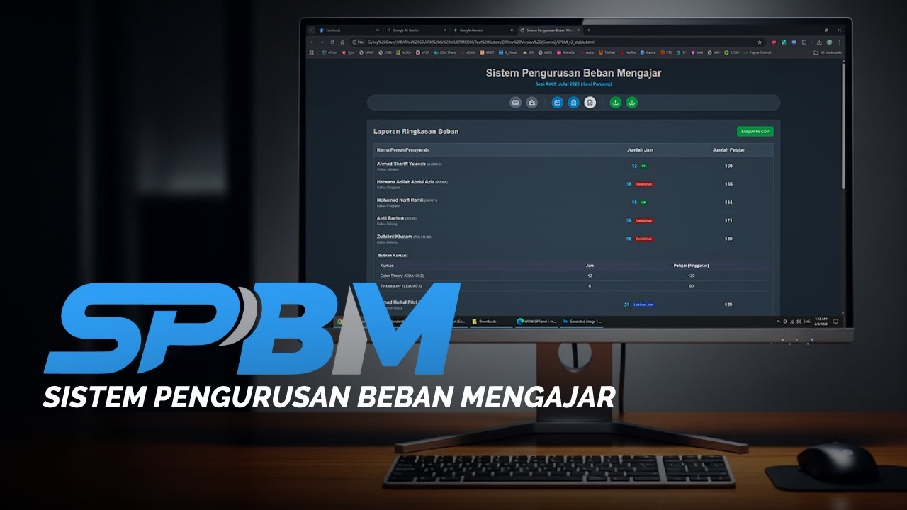 SPBM v1.0 (Sistem Pengurusan Beban Mengajar) Innovex KPTMBP 2025 - YouTube