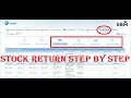 How to entry stale claimstock return in salesflo  rock on official