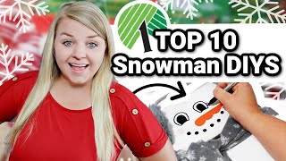 *TOP 10* Dollar Tree Snowman Christmas DIYS | Winter Dollar Tree DIYS 2023 | Krafts by Katelyn