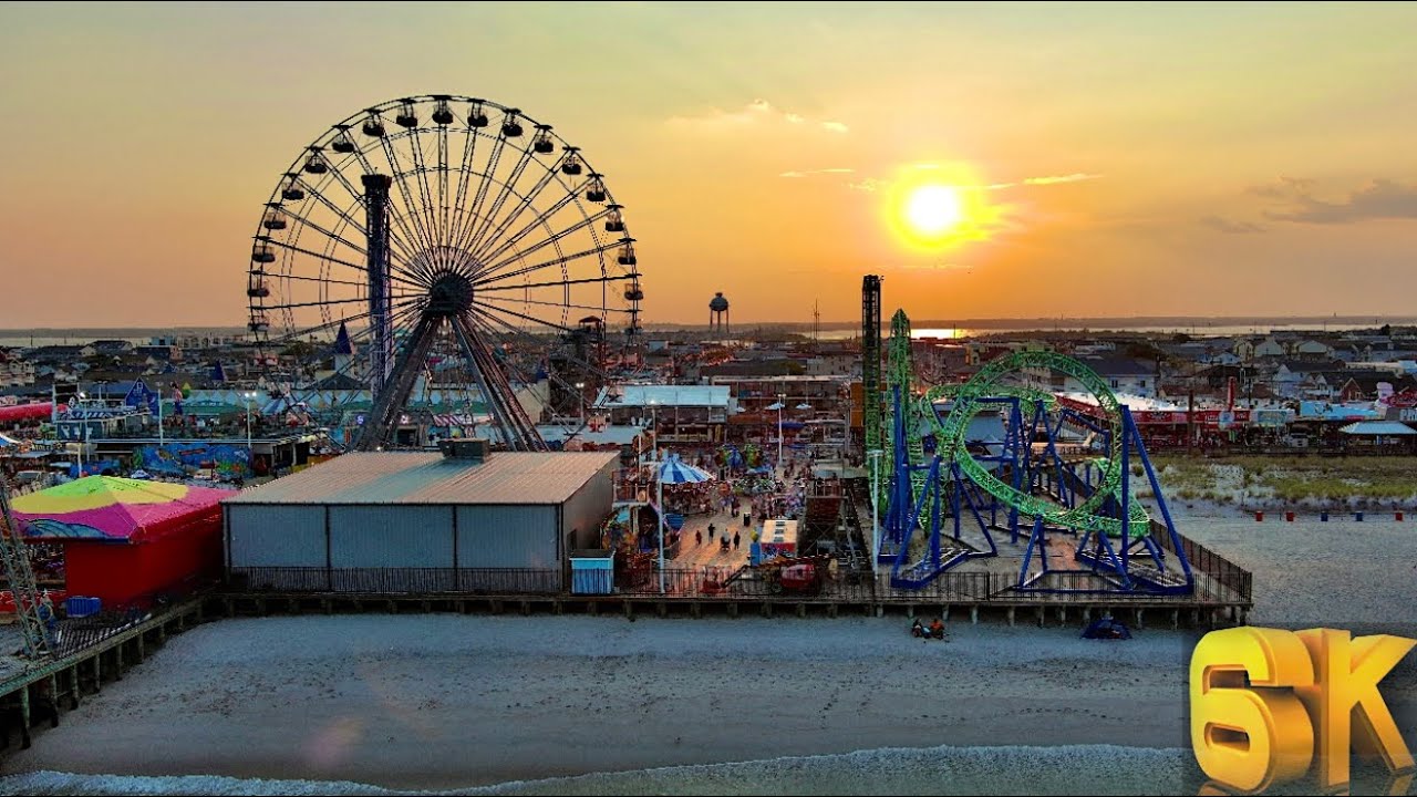 Seaside Heights/ Casino Pier Drone Footage 6K Jersey Shore, NJ