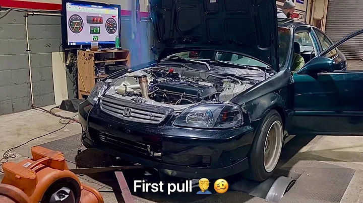 Stock Turbo B18 LS 335Whp Dyno/Street pull #Nonvtec #GAS #YosoloTuned #HiBoost
