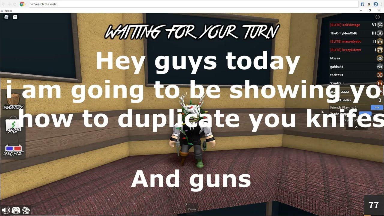 How to duplicate you Godlys in Murder Mystery 2! cant get banned YouTube